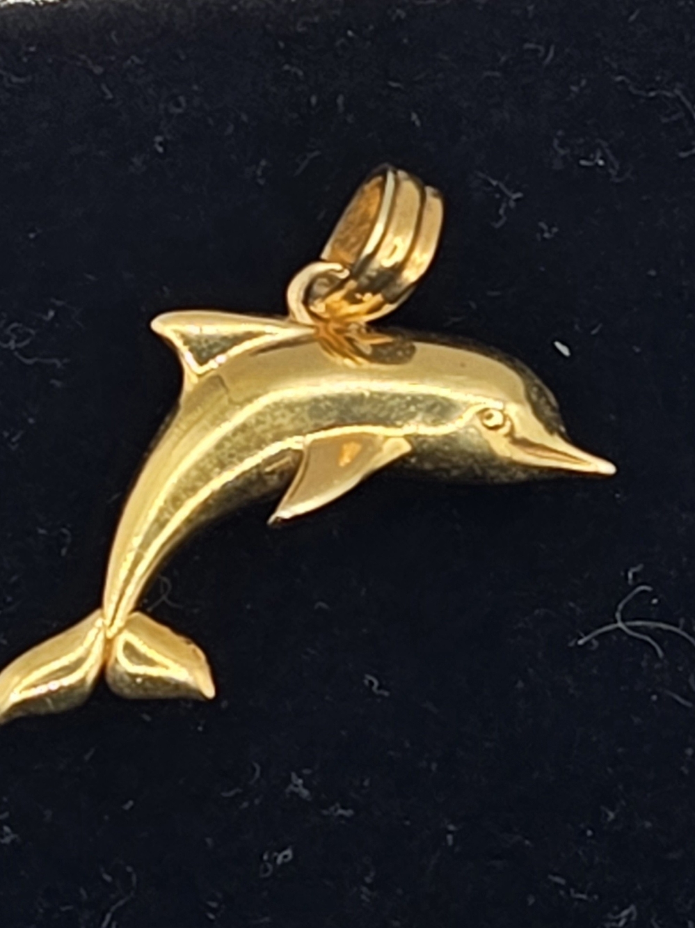 Gold 18k Over .925 Silver Dolphin Pendant Charm - Elegant Necklace Pendant